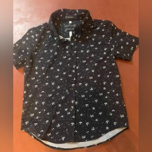 Boys Dark Floral Short Sleeve Shirt
